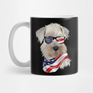 West Highland White Terrier Dog, USA Flag, American Dog Mug